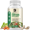 Kortizol dopolnila za ženske, 10-v-1 Cortisol Reducer Manager dodatki z Ashwagandha, Magnezij Glycinate, L-teanin, Rhodiola, Non-GMO, 60 Veganske kapsule