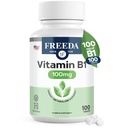Freeda Vitamin B1 Tiamin 100mg - Podpira energetsko presnovo, zdravje živčnega sistema - Košir, Vegan, brez glutena - Tiamin HCl 100 mg Vitamin B 1 - Pure Vit B1 Vitamin Tiamin B1 dodatek (100 Ct)