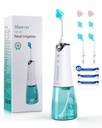 Nazalni namakalni sistem, Akumulatorski nazalni svinčev stroj za Sinus Relief & Nasal Care, električni Neti lonec s 6 nasveti in 40 Sol paketi Nazal namakanje Sinus Rinse sistem komplet za odrasle & Kid