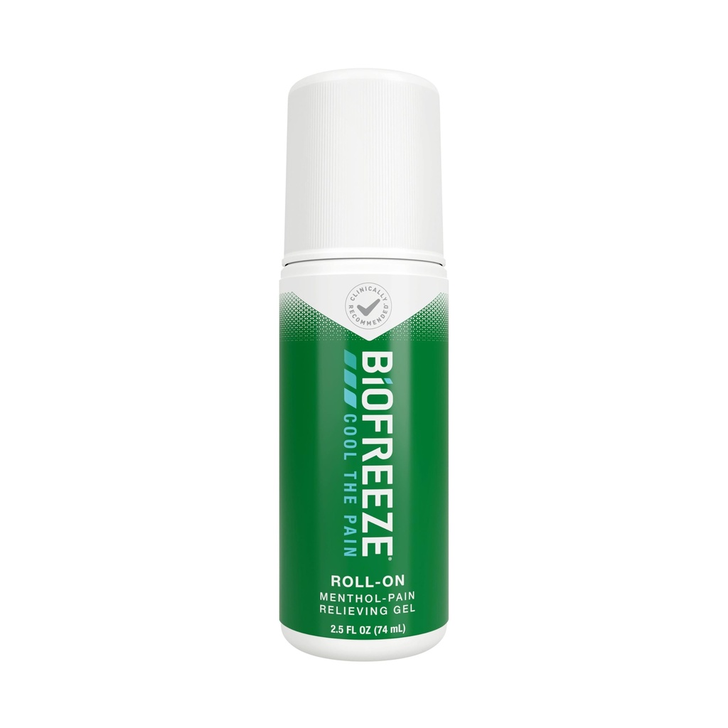 Biofreeze Roll on Pain Relief, koleno in spodnji hrbet Reliever, Artritis Pain Reliever, Bolečine v mišicah, Bolečine v vratu, Bolečine v sklepih, FSA upravičen, Menthol Gel 2.5 Fl Oz