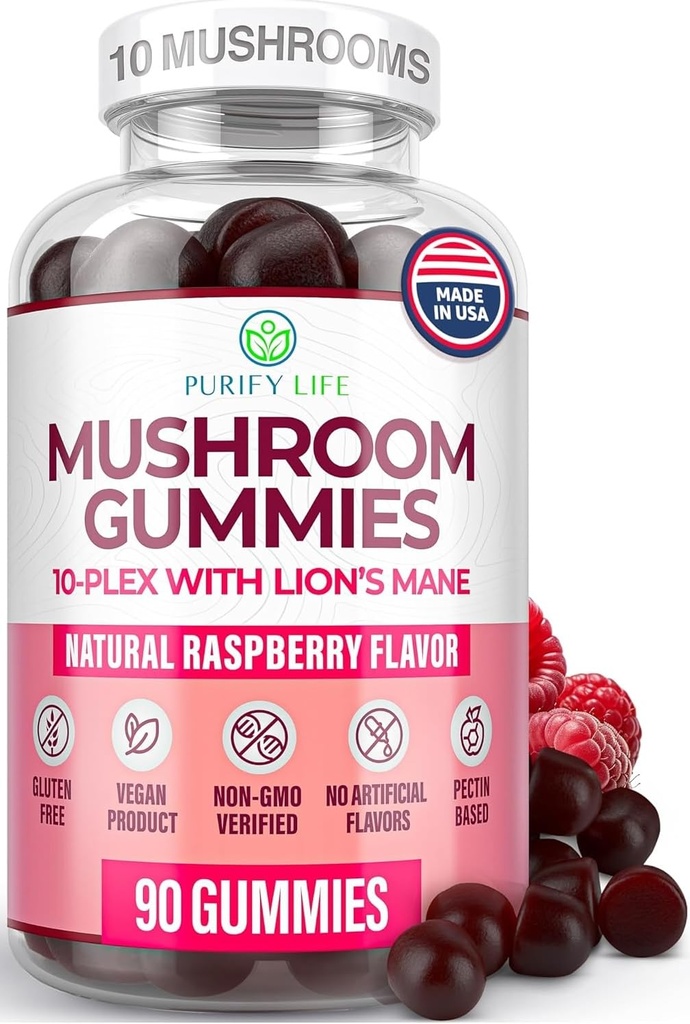 World's First Gobe Complex Gumies - 10x Gobe Supplement w Lions Mane (90 Chews 2500mg/serving) Nootropic Brain Supplement, Imunska podpora & Stress Relief - Zamenja tablete in kapsule, 7-Keto