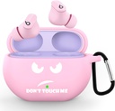 CACOE Silikonski Case Cover for Beats Studio Buds/Beats Studio Buds + 2023,Zaščitna koža Beats Studio Buds Primeri Šokproof Cute Funny Tiskanje dodatki s ključem (Pink)