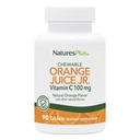NaturesPlus Orange Juice mlajši žvečljivi vitamin C - 100 mg, 90 vegetarijanske tablete - Imunska podpora dodatek, Antioksidant - Nežen na želodcu - Gluten-free - 90 Serving
