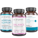 Dr. Brighten PCOS Basic Kit - ženski hormonsko ravnotežje, adrenalna podpora, in Saw Palmetto Plus