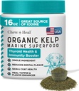 Kelp dodatek za pse - 16 oz Kelp Powder Granule s 5cc Spoon - Dobro za zdravo delovanje ščitnice, zmanjšanje zobne obloge, in zdravje kože - Izdelano v ZDA