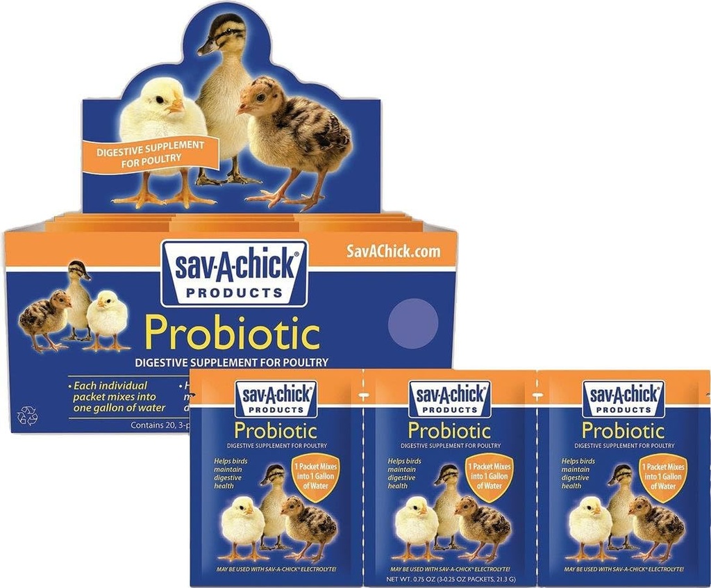 Sav-A-Chick Probiotic 3 paketi .17oz