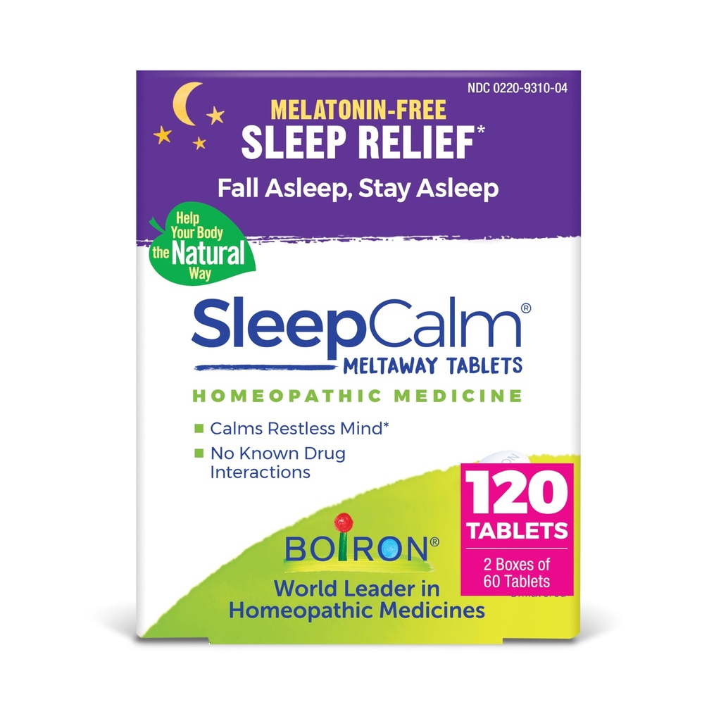 Boiron SleepCalm Sleep Aid za globoko, sproščeno, mirno nočno spanje - Melatonin-free in non Habit-Form - 60 Count (Pack of 2)