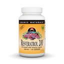 Source Naturals Resveratrol, for Heart and Healthy Aging - 200 mg -120 Vegan Capsules