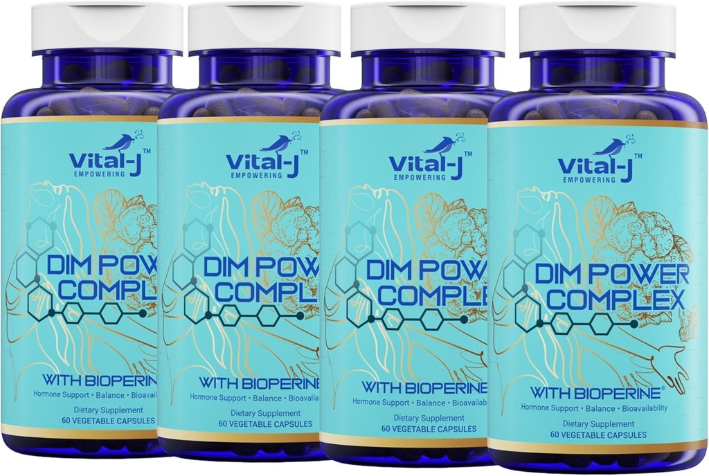 4-v-1 DIM Potent Complex 300mg - Estrogen Ravnotežje in Presnova, Energy & Menopause Podpora dodatek z Bioperine (x4), Kalcij in Brokoli Izvleček - za ženske in moške 120 Serving