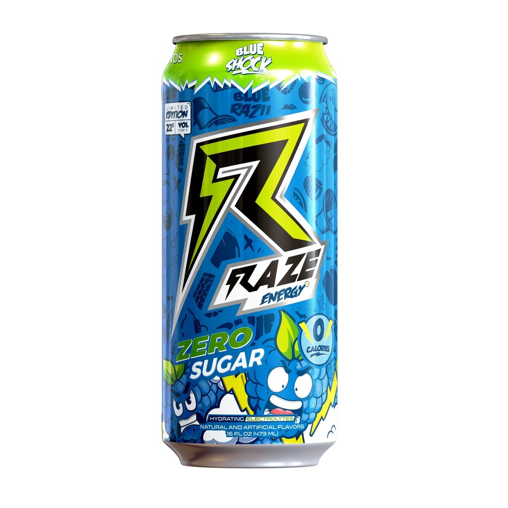 Repp Sports Raze Energy Drink pločevinke (modri šok)