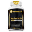 Soy Lecithin kapsule 1200 mg (en dan, 100 kapsul) Imunska podpora dodatek bogat s fosfolipidi podpira presnovo, zdravje možganov in srca in celične funkcije, ki jih v ZDA Non-GMO neonutrix