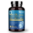 NATURE TARGET Triple Omega 3 6 9, Ribje olje 2400mg Softgels z vitaminom D3 & E - EPA & DHA & ALA - podpira srce, možgane, skupno in imuno zdravje, trajno izvorno, Non-GMO
