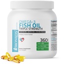Bronson Omega 3 Ribje olje Trojna jakost 2720 mg, Visoka EPA 1250 mg DHA 488 mg, Testirana težka kovina brez GMO, 360 Softgels