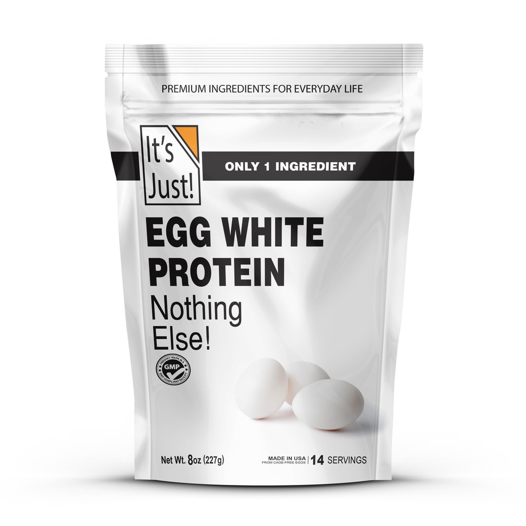 To je samo! - Beljakovine iz jajc v prahu, narejene v ZDA iz Cage-free Jajca, posušene beljake (nearomatizirane, 8oz)