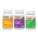 Renzovi vitamini Immuniteta Bundel - Vitamin C z Bezgovimi jagodami in cinkom za imuno podporo, Picky Eater otroci multivitaminski, in vitamin D3