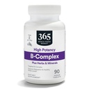 365 by Cela živila trg, Visoka moč Vitamin B kompleks z zeliščne podporne tablete, 90 CT