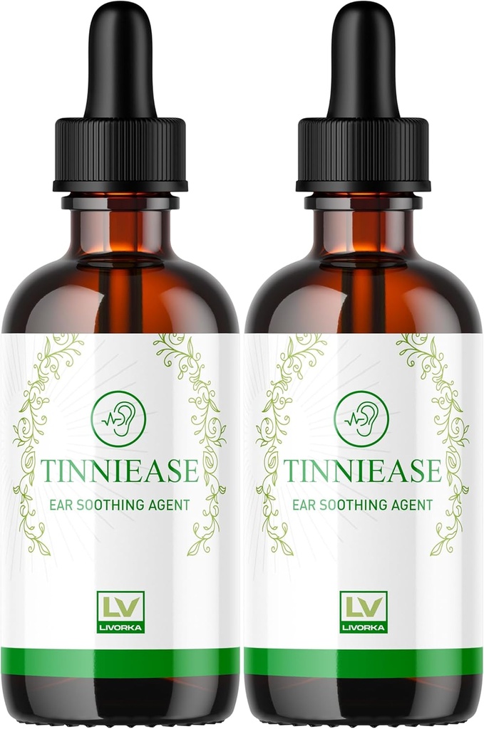 LIVORKA (2 pakiranji) Tinniease kapljice, Tinniease kapljice za slušno podporo, Tini Ease kapljice, Tinniease Uha kapljice, 2 steklenici za 60 dni