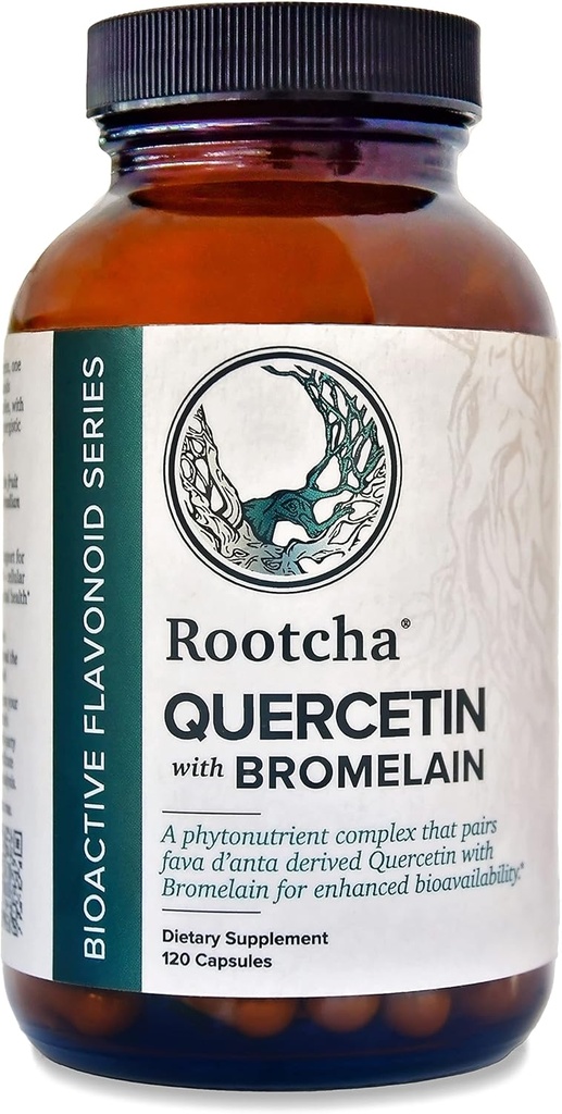 Quercetin z bromelainom - bioaktivna Fava d'anta Derivad Quercetin s 2400 GDU/g Bromelain 120 kapsulami