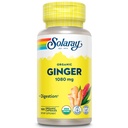 SOLARAY Organic Ginger 1080 mg - Organski Ginger dopolnila - Olajša slabost in bruhanje, povezano z gibanjem Bolezen, Podpira skupno zdravje - Vegan, Non Drowsy, 60-dnevno garancijo, 50 Sluge