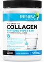 Renew Actives Hydrolyzed Kolagen Peptides Powder 10G na serviranje – Premium travnato-fed kolagen za kožo, sklepov in las – 9.4g beljakovine – podpira kolagen formacijo in okrevanje mišic – Made in Canada