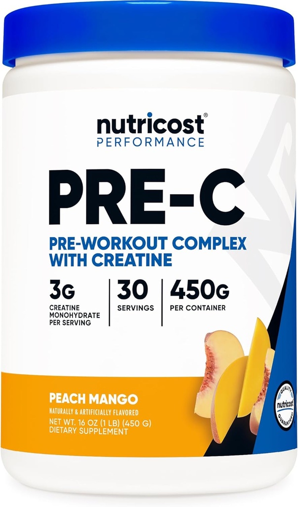 Nutricost Pred-C Pred-Workout Complex s kreatinom (Peach Mango 