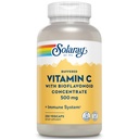 SOLARAY buffered Vitamin C 500mg - z bioflavonoidi, Rose HIPS in Acerola Cherry - Imunska podpora dodatek - Easy to Digest, Vegan, Lab preverjeno, 60-dnevni garancije - 250 Serving, 250 VegCaps