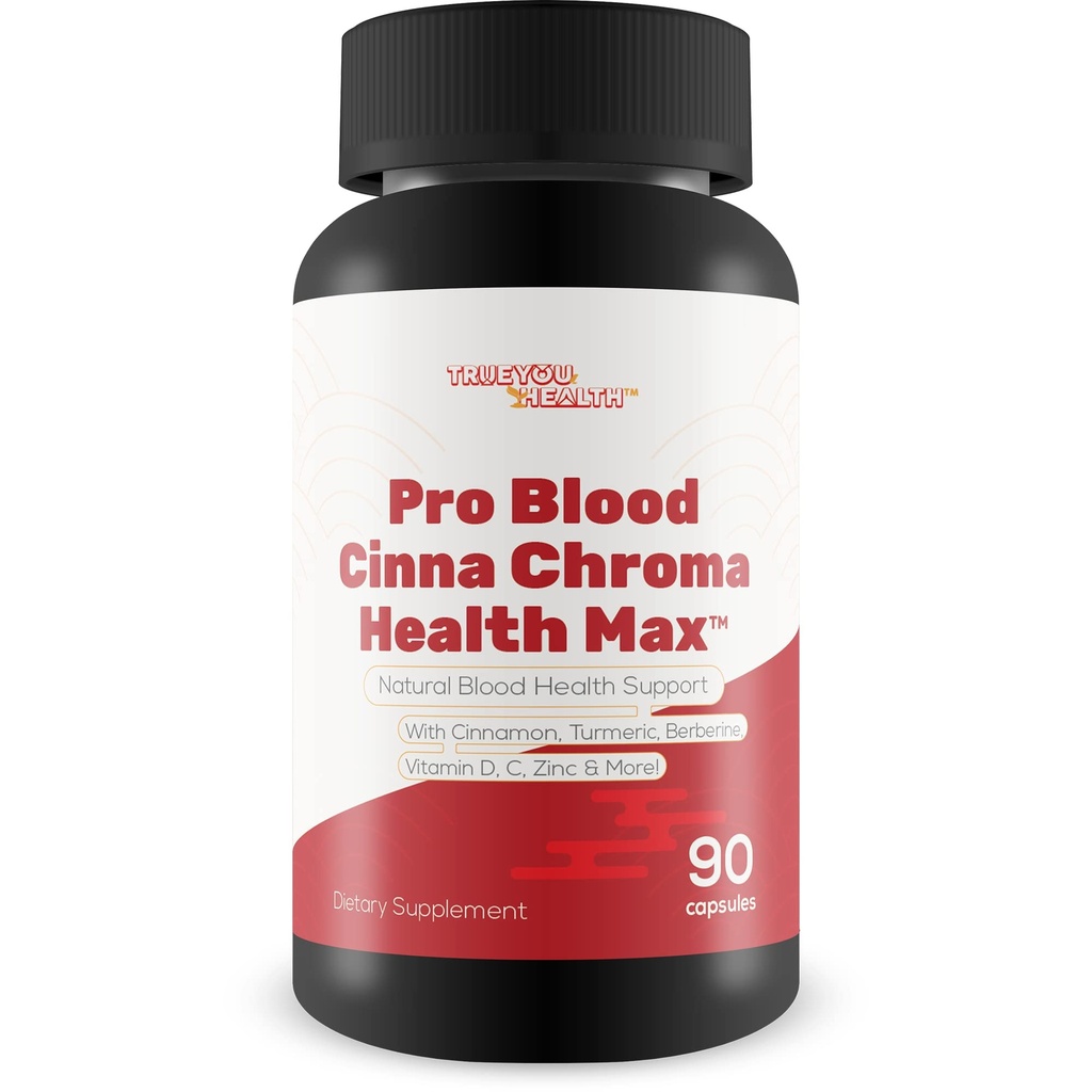 Pro kri Cinna Chroma zdravje Max - Naravno zdravje krvi podpora s cimetom, kurkuma, Berberine, vitamin D, vitamin C, cink & več - spodbujanje uravnoteženega zdravja krvi in boljši pretok krvi