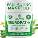 Nevropatija Bolečina Relief Cream - Največja moč Živčne bolečine Reliever za stopala, prste, roke, noge z Aloe Vera, Arnica, MSM Vitamin B6 in Mentol za hitro ukrepanje Relief 3oz