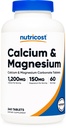 Nutricost Calcium & Magnezijev karbonat 240 Tablete, 1200 mg Ca & 150 mg Mg na obrok, 60 Serving- Gluten, Non-GMO