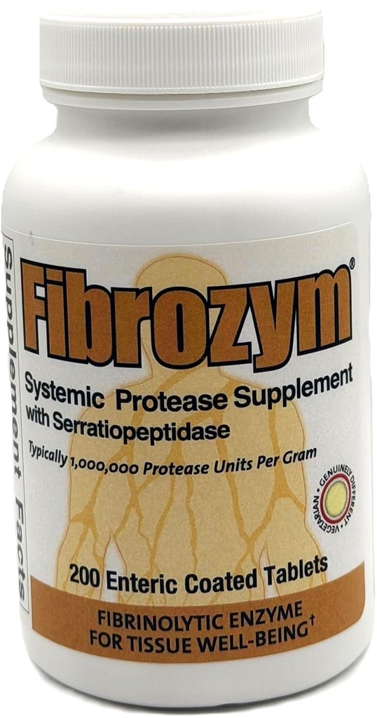 Seveda vitamini Fibrozym Sistemska zaščita dodatek z serratiopeptidazo, 200 tablet, N10051