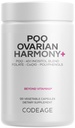 Šifra PQQ Ovarian Harmony+ dodatek - PQQ (Pyrrolokinolin kinon), Myo-Inositol & D-Chiro-Inositol 40:1 Mešanica, Folate 5-MTHF, CoQ10, Wild Blueberry - Liposomska dostava - ne-GMO - 120 kapsul