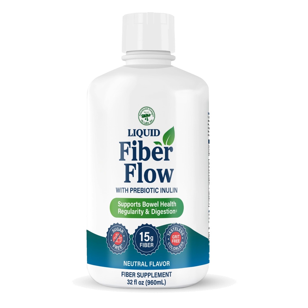 Prehranske Oblikovanja Liquid Fiber Flow, Nežno dnevno Prebavni dodatek za zaprtje Relief & Gut Health, Sugar-free, Naravne Bowel Rednost za zdravo črevesno ravnovesje, brez arome, 32 fl oz