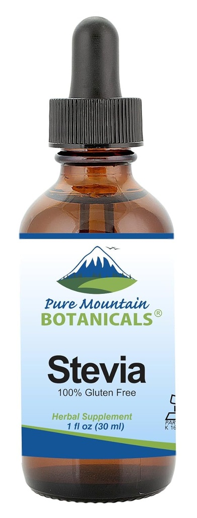 Čista gorska botanika Tekoče kapljice Stevia - naravno sladilo - Zgoščen sladkor brez nadomestkov Diabetic prijazno Idealno za Keto Low Carb in Vegan diet Great Addition to hujšanje Program