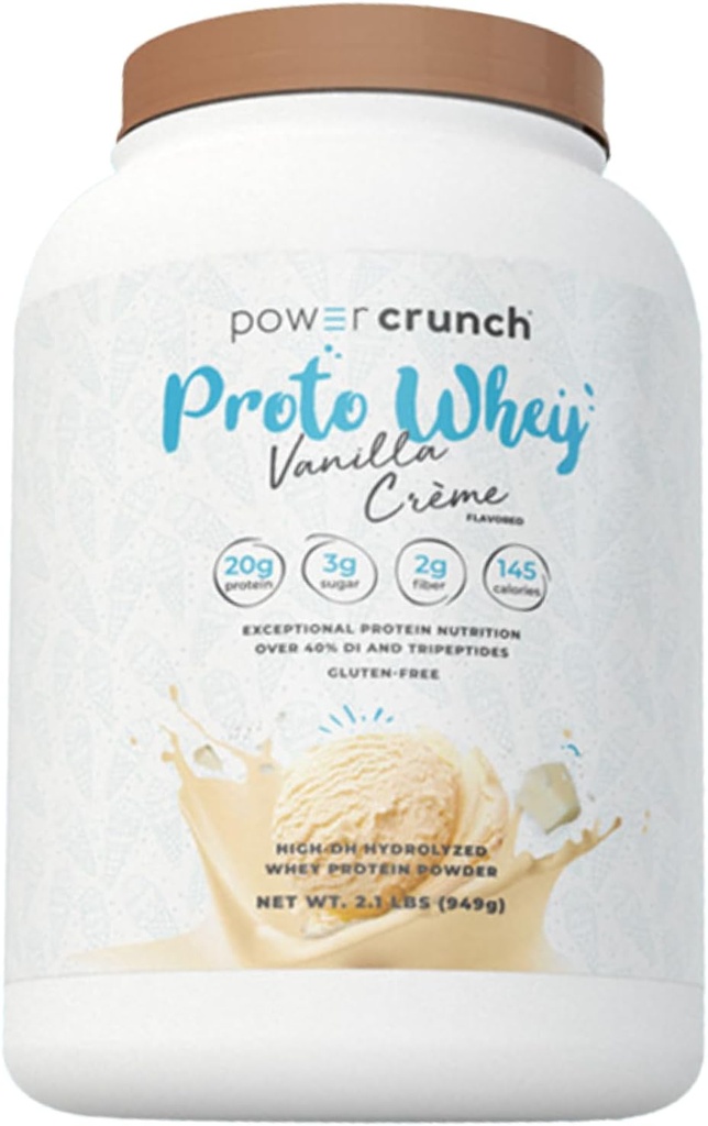 Power Crunch Proto Whey Crème Protein Powder, 20g Beljakovine, 26 Servisi 1 Vsebnik z 2,1 LBS (949 g)