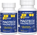 Naravne zaloge Magtech Magnezij vrednost paket - 3 oblike magnezija - Featuring Magtein L-Threonate - Podpira sprostitev in zdravje možganov* - 270 Vse kapsule