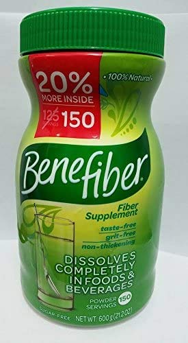 Benefiber 100% naravna vlaknin dodatek - 150 Servings 600g 21.2 Oz Sugar Free