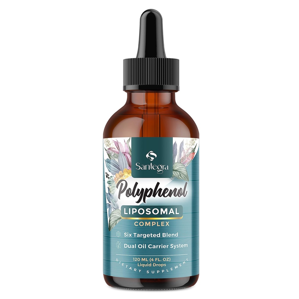 Polifenoli dodatek Liposomal, več kot 27 Polifenol kompleks in močan antioksidant, z MCT & Olive Oil, Quercetin Extract, Hawthorn Berry Extract, za zaščito starosti, energetika, imuno, 120 ML