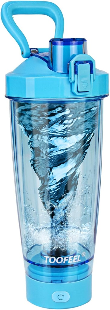 TOOFEEL Electric Protein Shaker steklenička - 20 oz USB polnilni Shaker skodelice za stresanje beljakovin, Self Stirring Shaker steklenica za mešanice beljakovin, BPA Free Workout Gym Shaker steklenica