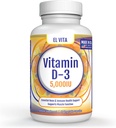 90 Zelenjavne kapsule Vitamin D. D3 5000 i.e. (125 MCG) Visoka jakost Imunska podpora Prehranska dopolnila. Zdrava okrevanje mišic Napredno. Formula, ki ni GMO