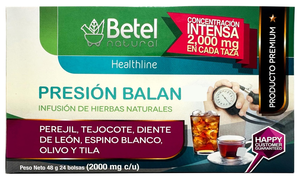PresionBalan Tea by Betel Natural - Zdrava podpora za pritisk - 24 čajne vrečke