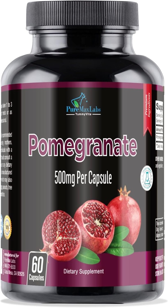 Kapsule granatnega jabolka - 500 mg, antioksidant superhrana - 60 kapsul
