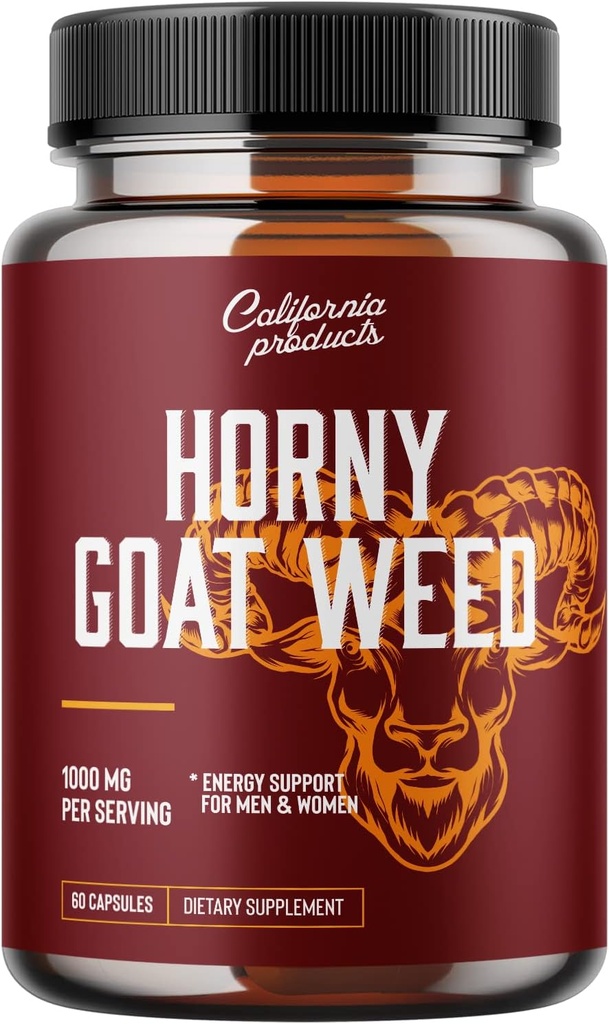Horny Kozel Zeliščni ekstrakti - Horny Kozel Weed za moške in ženske Energetska podpora z Maca Root Tribulus Terrestris in Saw Palmetto