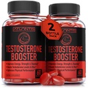 Atlantis Nutrition Testosteron Booster Gumies za moške - Izboljša moč & Stamina - Optimizira učinkovitost & moški izboljšanje - narejen s Tribulus, Horny Kozel, Maca Root 