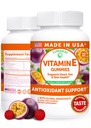 Lunakai USA Made Vitamin E Gumies 400IU z vitaminom C - okusen, Vegan, Non-GMO dodatek za dnevno podporo kože in oči, 60ct