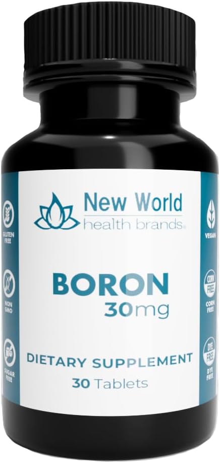 Boron 30mg Mineral Supplement - Soft-Presed tablete Podpora ščitnici Hitro Absorpcijska formula (30)