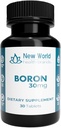 Boron 30mg Mineral Supplement - Soft-Presed tablete Podpora ščitnici Hitro Absorpcijska formula (30)