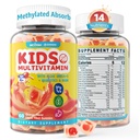 Otroci Multivitaminski gumiji z železom, brez sladkorja, otroci Dnevni vitamini + probiotiki, Algae Omega 3 (EPA/DHA), A, C, D, metil B12, Folat, B6, cink, Biotin, za zdravo rast, Imunska podpora, 60 Število