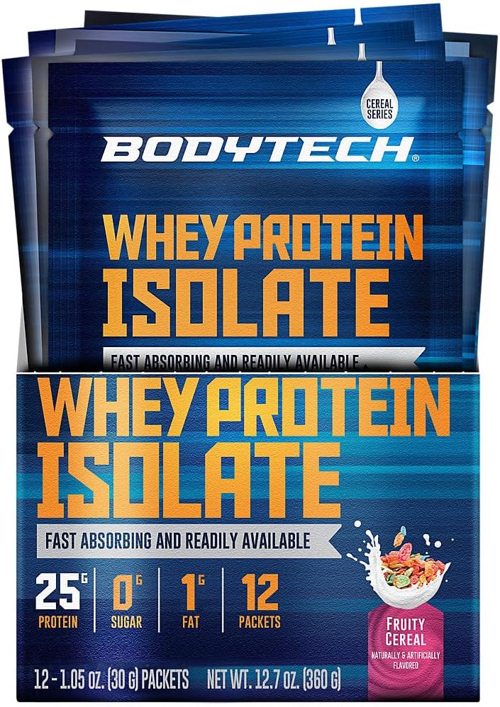 BODYTECH Whey Protein Isolate Powder - Sadno žito (dvanajst 1,04 oz. embalaže)