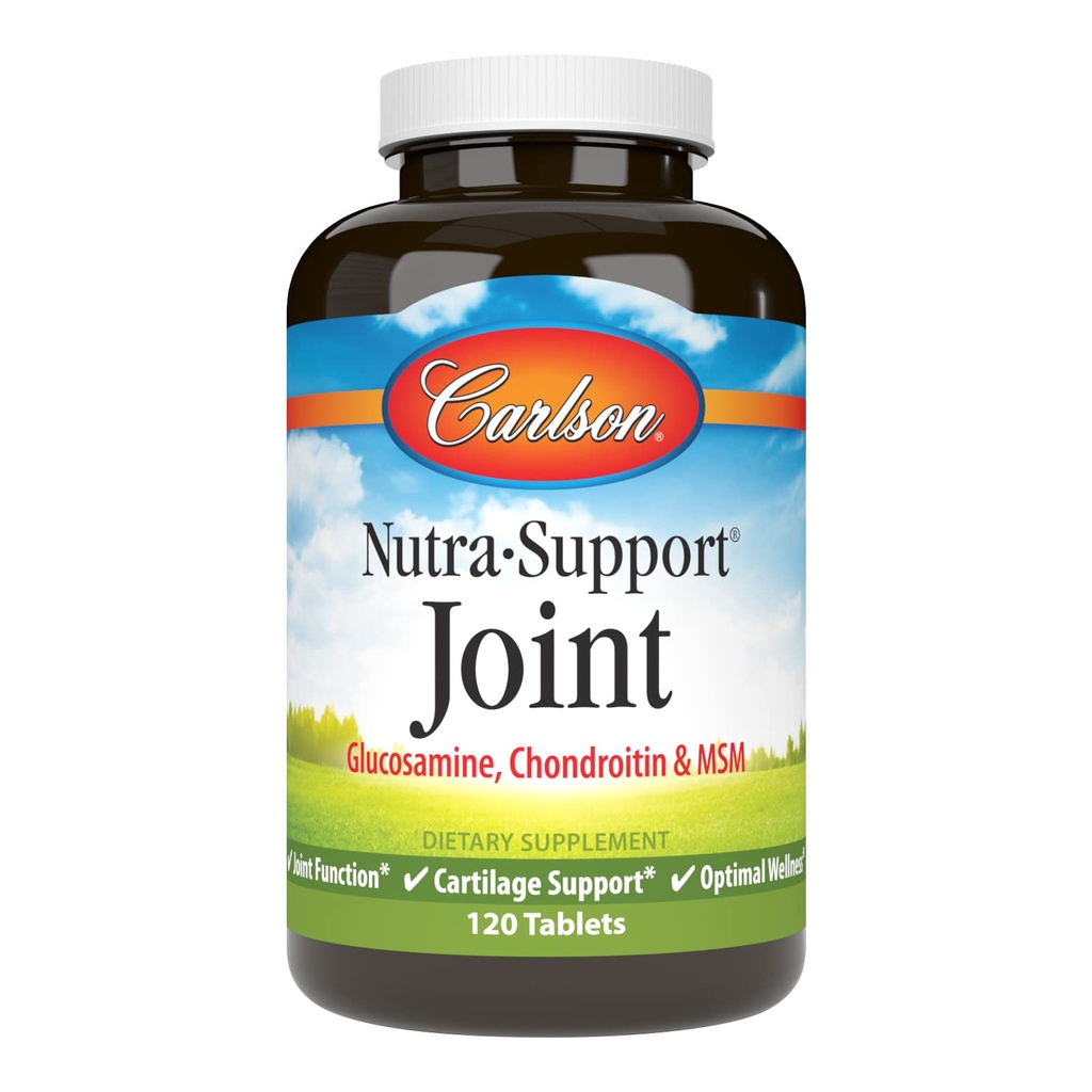 Carlson - Nutra-Support, Glukozamin Chondroitin & MSM, skupna funkcija, podpora kartagini in optimalna wellness, 120 tablet