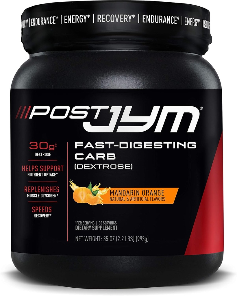 JYM Supplement Science Post Hitro prebavna Carb - Post-World Recovery Pure Dextrose, JYM Supplement Science, Mandarin Orange Flavor, 30 Servings